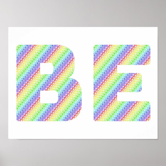 Just BE: The Permission to Exist Rainbow Art Poste Poster (Front)