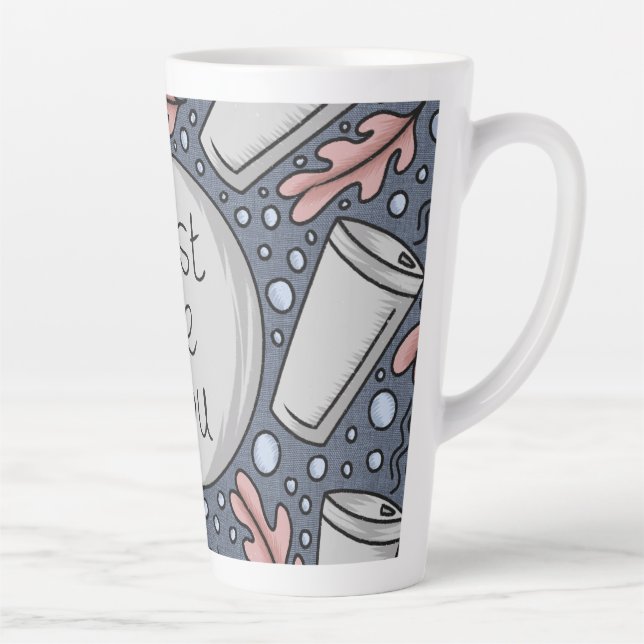 Just be you- hand drawn illustration  latte mug (Right)