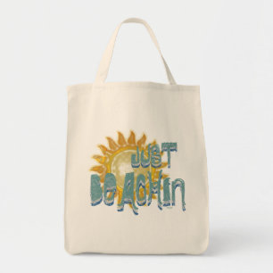 Just BEACHIN Teal! (3D sun) Tote Bag