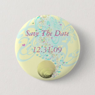 Just Beachy Wedding 6 Cm Round Badge
