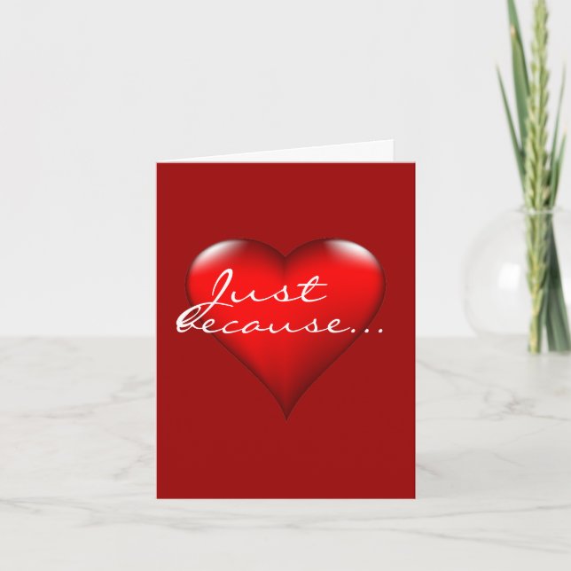 Just because heart expressions card (Front)