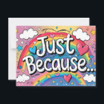 Just Because – Thinking of You Postcard<br><div class="desc">Sometimes the best reason is no reason at all. This “Just Because” postcard is perfect for sending a smile, a warm thought, or a random act of kindness to someone who deserves a little sunshine in their day. Whether it’s for a friend, partner, or family member, this simple and sweet...</div>