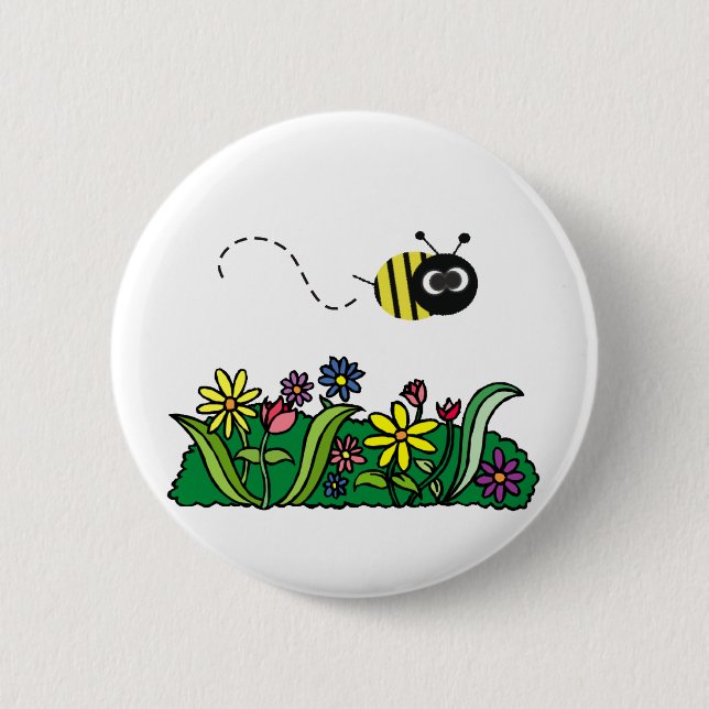 Just Bee 6 Cm Round Badge (Front)
