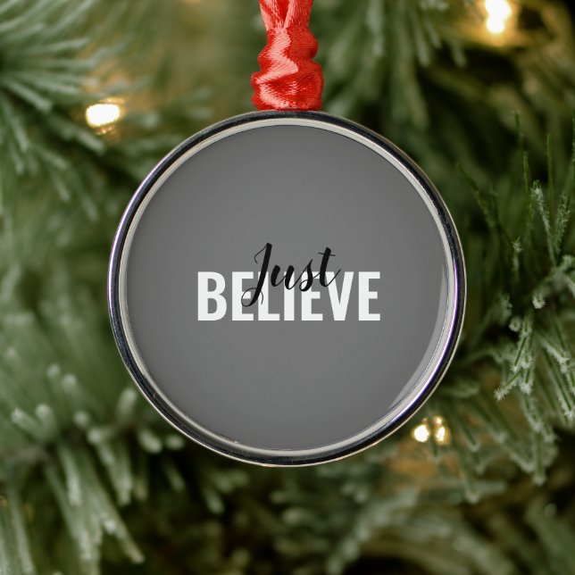 Just Believe Ceramic Ornament (Tree)