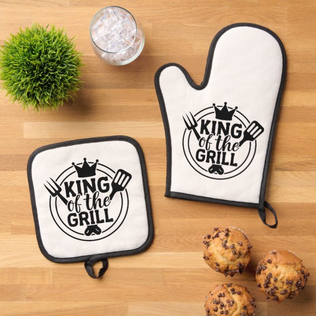 Just Best Dad Ever  Oven Mitt & Pot Holder Set (Top Down)