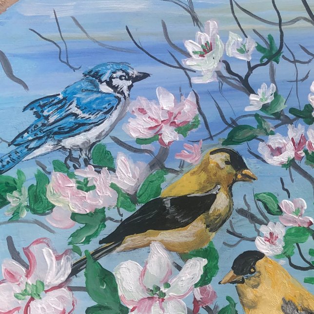 Just Birding Blue Jays Coffee Mug (For Bird Watchers, Bird Designs  on Mugs, original painting I did For Art Clients)