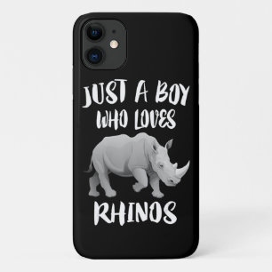 Just Boy Who Loves Rhinos Animal Gift Case-Mate iPhone Case