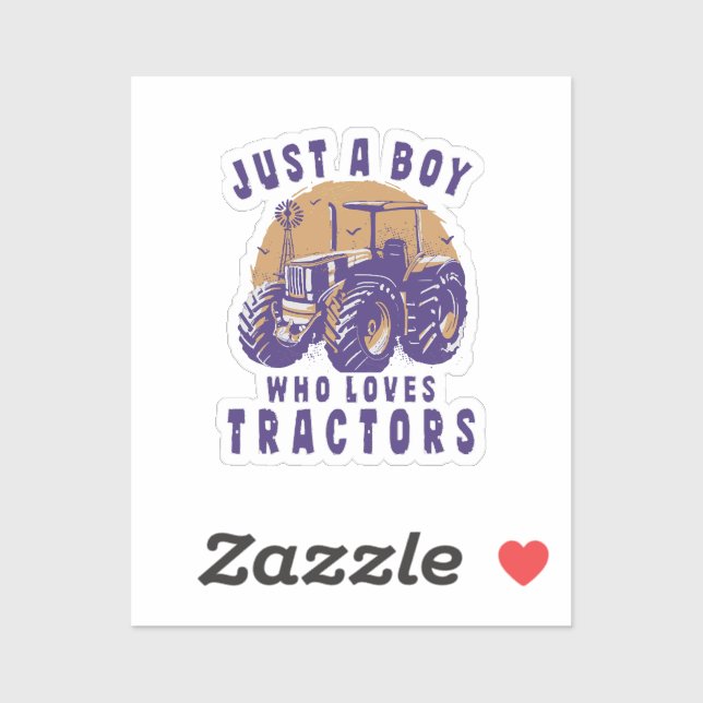Just Boy Who Loves Tractors Farm Trucks (Sheet)