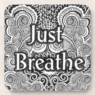 Just Breathe – Calming Mandala-Inspired  Coaster