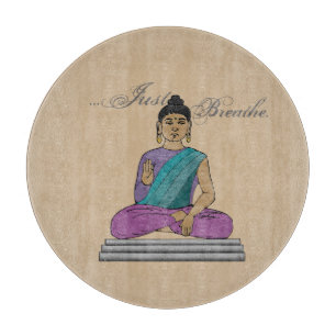 Just Breathe Calming Seated Buddha Charcuterie Cutting Board