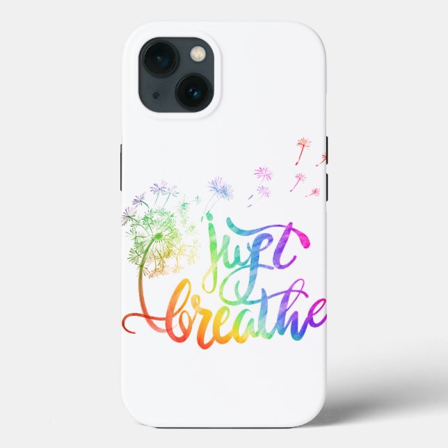 Just breathe colourful dandelion artwork Case-Mate iPhone case (Back)