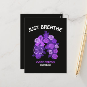 Just Breathe Cystic Fibrosis Awareness Holiday Postcard