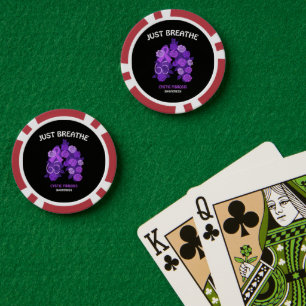 Just Breathe Cystic Fibrosis Awareness Poker Chips