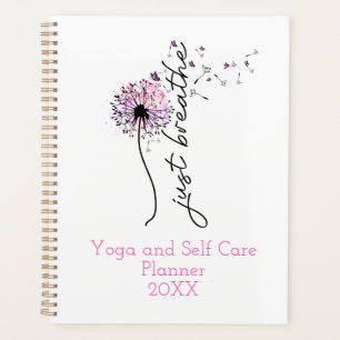 Just Breathe Dandelion Butterfly Yoga Self Care Planner