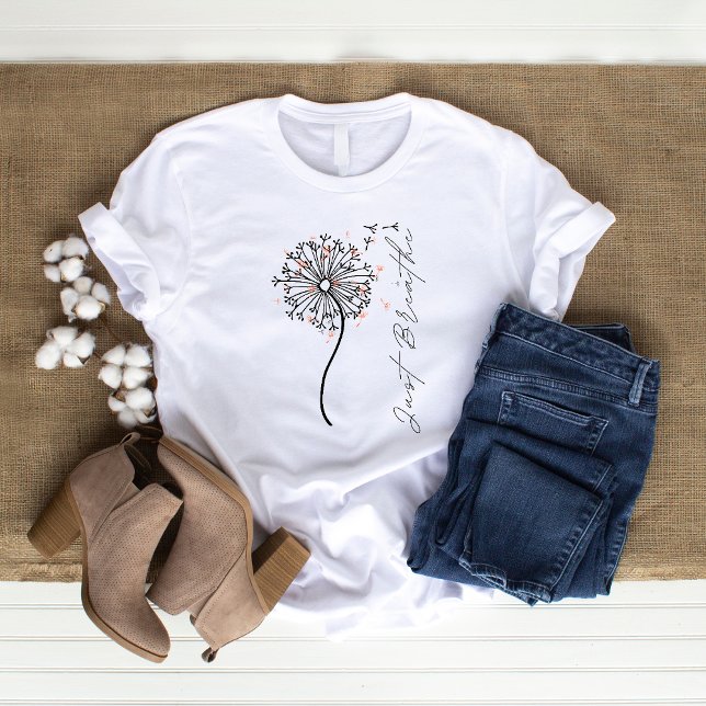 Just Breathe Dandelion Yoga  T-Shirt (Creator Uploaded)