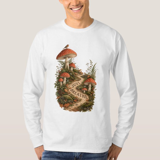 Just Breathe Fall Inspired Long Sleeve Shirt (Front)