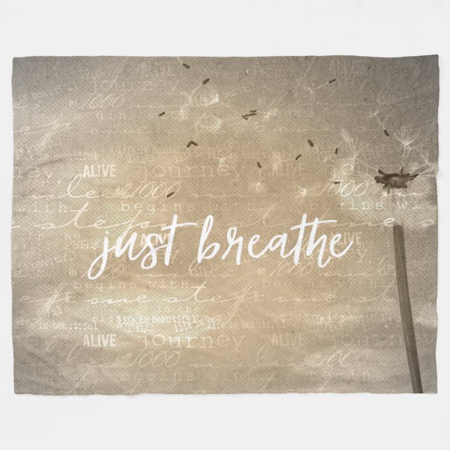 Just Breathe Fleece Blanket (Front (Horizontal))