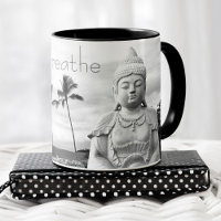 “Just Breathe” Hawaii Buddha Black & White Photo