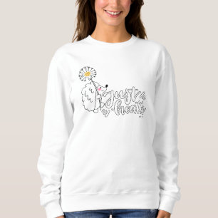 Just Breathe Inspirational Quote Floral Dandelion Sweatshirt