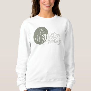 Just Breathe Inspirational Quote Floral Dandelion Sweatshirt