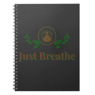 Just Breathe   Minimal Calming Design for Mindfuln Notebook