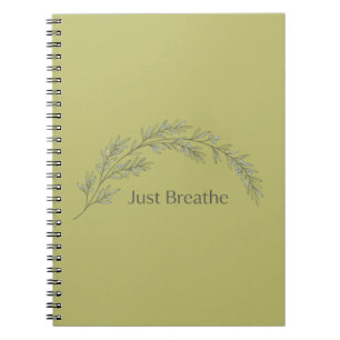Just Breathe Minimalist Botanical Notebook