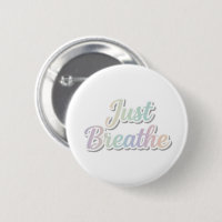 Just Breathe Pastel Motivational Typography Design