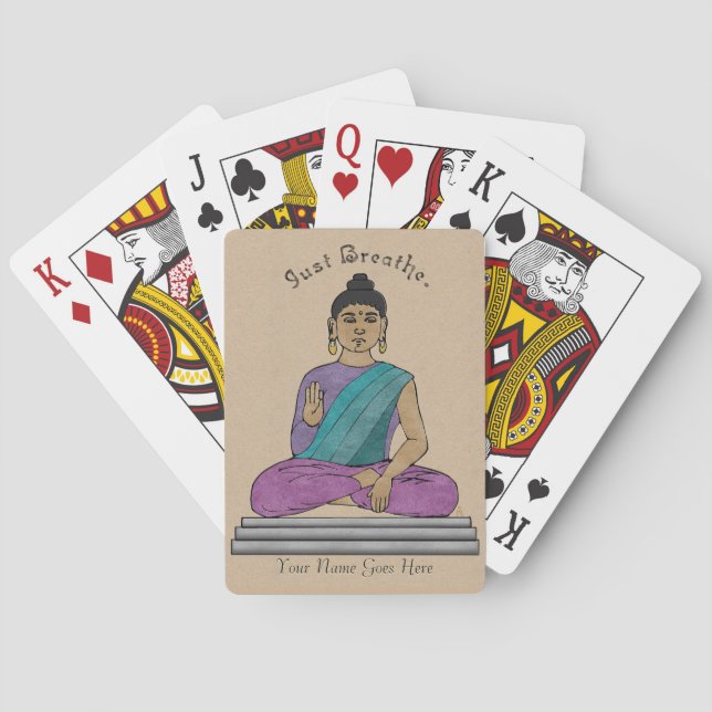 Just Breathe (Personalised Deck of Cards) Playing Cards (Back)