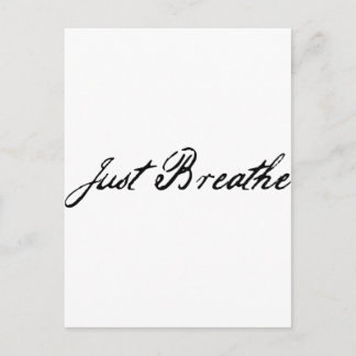just breathe postcard