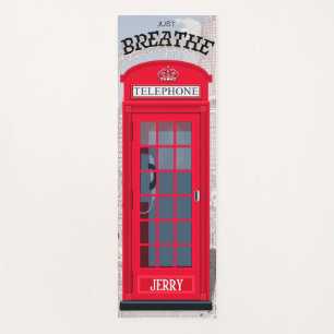 'JUST BREATHE' Red London Phone Booth Yoga Mat