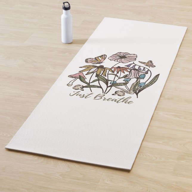 Just Breathe-Wildflower-Yoga-Nature-Cute Yoga Mat (In Situ)