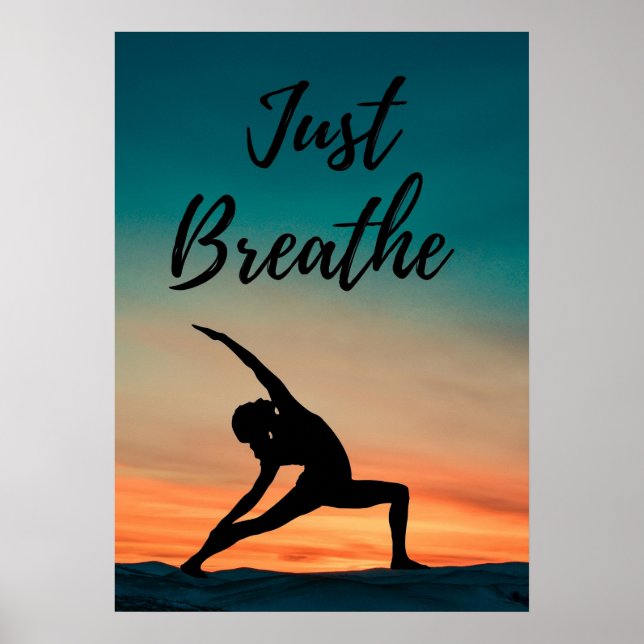 Just Breathe - Yoga Poster (Front)