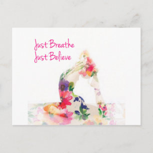 Just Breathe Yoga Series Postcard