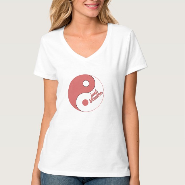"Just Breathe - Zen Design Women's T-Shirt" T-Shirt (Front)