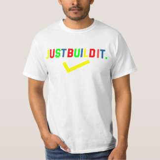  Just Build It Master Builder Building Block Boys  T-Shirt