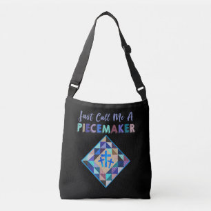 Just Call Me A Piecemaker Colour Farbic Quilting Crossbody Bag