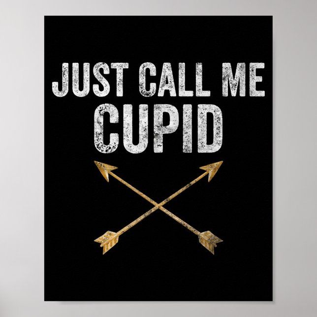 Just Call Me Cud Shirt Retro Arrow Valentine Day  Poster (Front)