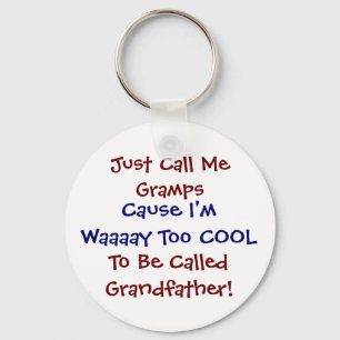 Just Call Me Grmaps Cool Grandfather Keychain