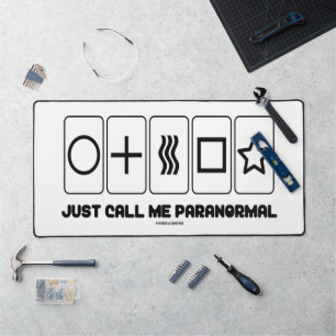 Just Call Me Paranormal Zener Cards Desk Mat