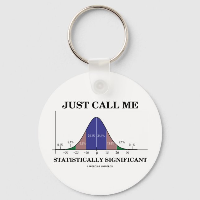 Just Call Me Statistically Significant Key Ring (Front)