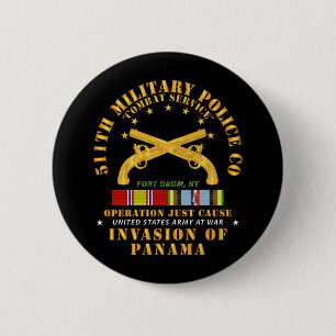 Just Cause - 511th Military Police Co - Ft Drum, N 6 Cm Round Badge