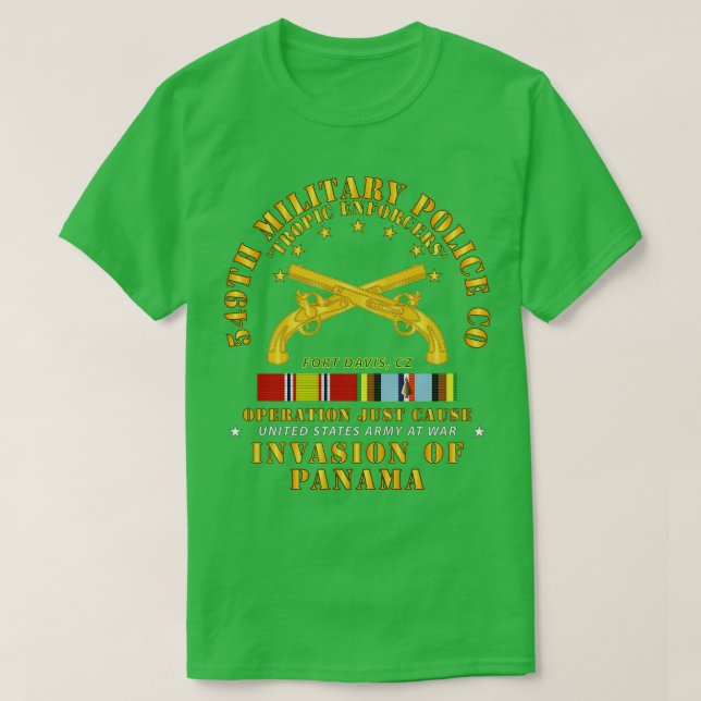 Just Cause 549th Military Police Co Ft Davis CZ w  T-Shirt (Design Front)