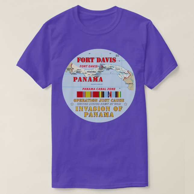 Just Cause Ft Davis CZ w Map w Svc Ribbons T-Shirt (Design Front)