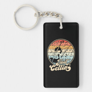 Just Cellin Cello Funny Cellist Musician Key Ring