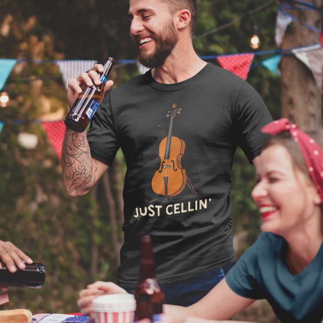 Just Cellin Cello Novelty T-Shirt (Creator Uploaded)