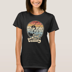 Just Cellin Retro Cello Funny Cellist Musician Orc T-Shirt
