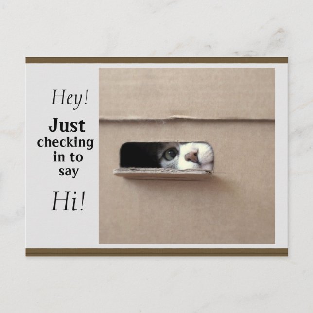 Just Checking Postcard (Front)