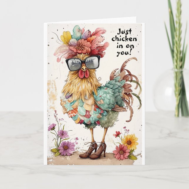Just chicken in you greeting card (Front)