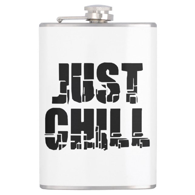 Just Chill Hip Flask (Front)