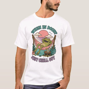 Just Chill Out Frog T-Shirt Funny Retro Frog